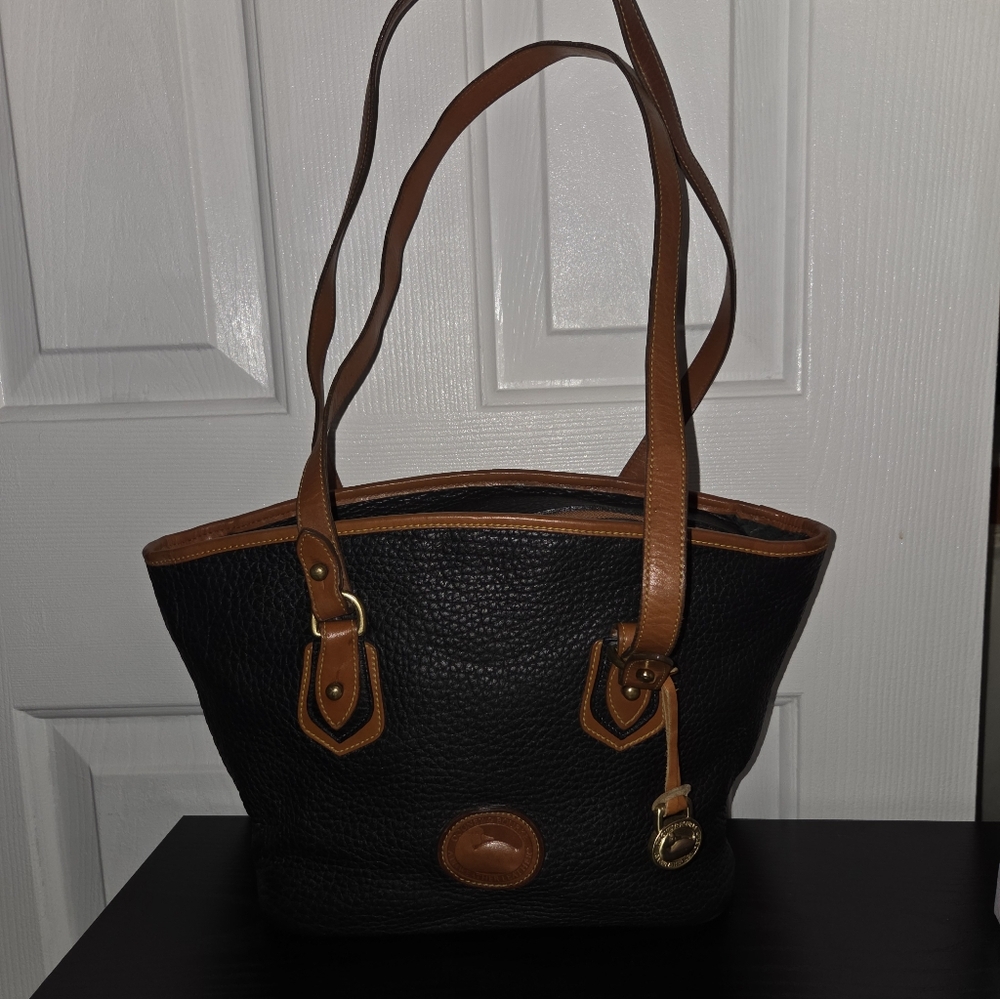 Vintage Dooney & Bourke Leather Tote Bag